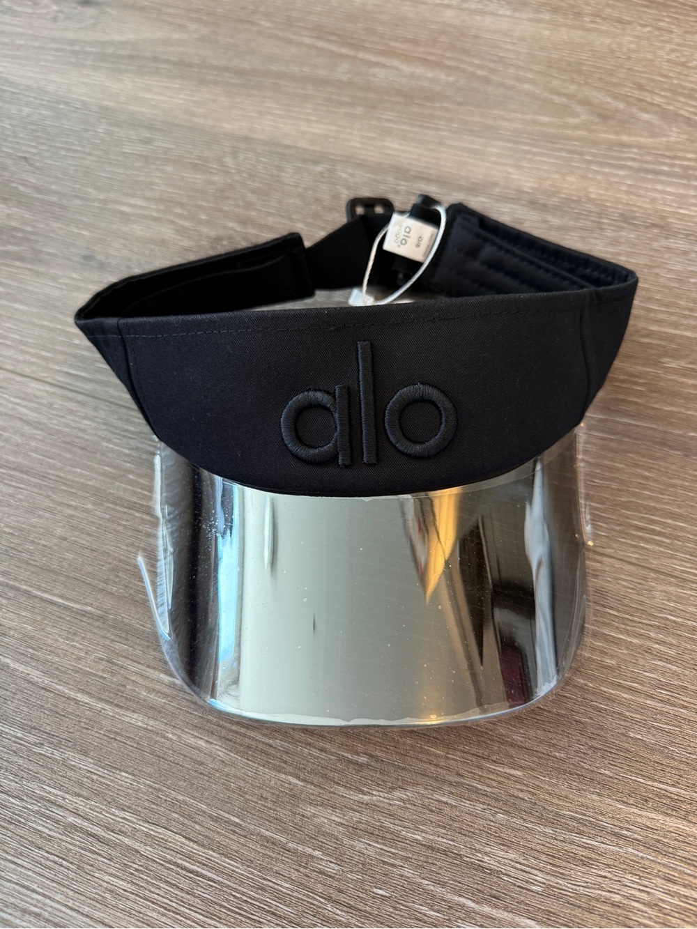 ALO Yoga Black Visor with Mirrored Silver Shield